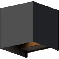 Calex Candeeiro de parede exterior LED Cube, para cima/para baixo, altura 10
