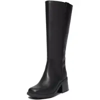 Timberland para mulher. TB0A43M8W021 Botas altas Bellevaux em pele preta (39 W), Couro, Preto, Plano, Zíper, Casual