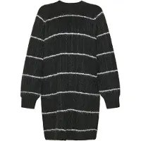 Usha Vestido de malha preto / branco