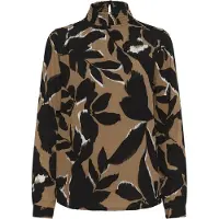 Kaffe Blusa 'KAamber' castanho claro / preto / branco