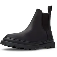Camper para homem. K300534-001 Botins em pele Brutus preto (43), Couro, Plano, Nenhum, Casual