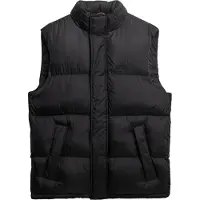 Superdry para homem. M5012246A Colete acolchoado Tech preto (M), Casual, Náilon