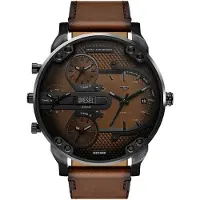 Diesel Relógios analógicos 'Mr. Daddy' castanho / preto