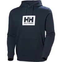 Helly Hansen para homem. 54526 Moletom com capuz HH Box azul-marinho (S), Algodão, Clássico