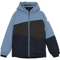 Color Kids Casaco de inverno ' COSki Jacket - Colorblock ' azul / azul claro / azul escuro / castanho