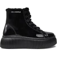 Karl Lagerfeld Botim com fivela 'KREEPER' cinzento-prateado / preto