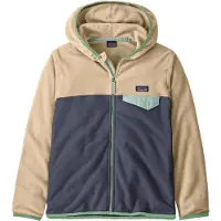 Patagonia - Polares/casacos acolchoados criança - K's Micro D Snap-T Jkt Smolder Blue para criança - Tamanho criança XL - Azul