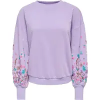 ONLY Sweatshirt 'ONLBROOKE' castanho / lilás / cor-de-rosa / branco