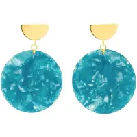 Fräulein Wunder Brincos 'Amal' azul ciano / azul néon / ouro