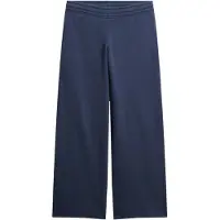 Superdry para mulher. W7010931A Calças de malha direita com efeito de lavagem Navy (XL), Casual, Esportivo, Algodão, Multisport, Marinho