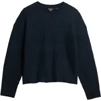 Superdry para mulher. W6110579A Camisola escovada preta (M), Preto, Casual, Acrílico