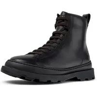 Camper para mulher. K400816-001 Botins de pele Brutus+ preto (36), Couro, Plano, Nenhum, Casual