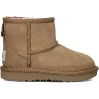 Ugg unisex para criança. 1017715T Classic Mini II Leather Ankle Boots castanho (28.5), Couro, Marrom, Plano, Nenhum, Casual, Homewear, moda