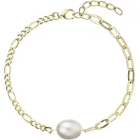 Evolution Group Bracciale Placcato Oro con Vera Perla 23026.1 — Bracciale