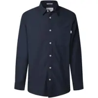 Pepe Jeans para homem. PM3090838 Camisa azul-marinho Creed (XL), Casual, Algodão, Manga comprida