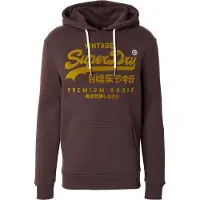 Superdry para homem. M2014024A Camisola descontraída em tons de castanho (XL), Marrom, Casual, Algodão