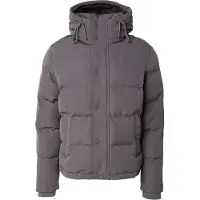Superdry para homem. M5011743A Casaco com capuz acolchoado cinzento Everest com capuz (S), Casual, Cinza, Poliéster, Manga comprida