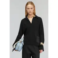 Semicouture para mulher. Y5WG21 Pólo Acantha preto (S), Casual, Lã, Manga comprida