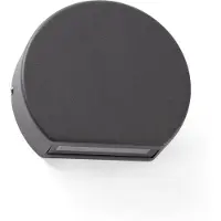 Faro Candeeiro de parede exterior LED redondo Pill em cinzento escuro