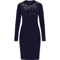 Faina Vestido de malha navy