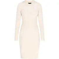 Faina Vestido de malha offwhite