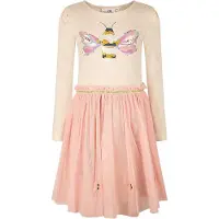 Happy girls Vestido bege claro / ouro / rosa escurecido / prata