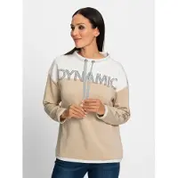 HEINE Sweatshirt areia / prata / branco