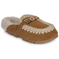 Mou para mulher. MU.FW431000A Mules de camurça Winter Bio Slide Logo marrom (41), Plano, Serraje, Nenhum, Casual