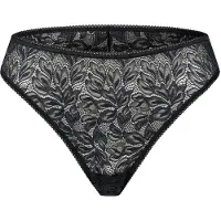 Erlich Textil Tanga 'Iconic Lace' mosqueado preto
