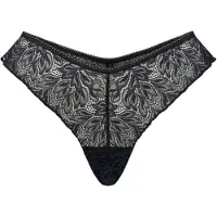 Erlich Textil Tanga 'Iconic Lace' mosqueado preto