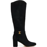 Ralph Lauren para mulher. 802967843001 Botas de couro Mate Poly preto (36), 5 a 8cm, Zíper, Casual