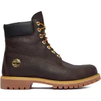 Timberland para homem. TB0A2P6WEXU1 Botas de couro 6-Inch Premium castanho (45), Marrom, Plano, Cordão, Casual