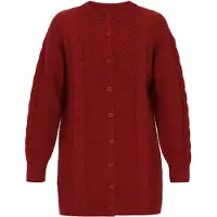 Dreimaster Casaco de malha vermelho escuro