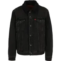 Levi's para homem. 16365-0291 Tipo Sherpa Trucker Jacket Giv it black (M), Preto, Casual, Algodão