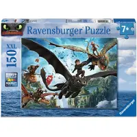 Ravensburger Puzzle How To Train Your Dragon Children´s Jigsaw Xxl Dragons &amp; Heroes 150 Pieces