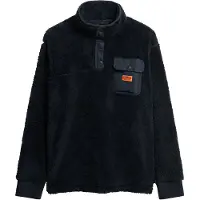 Superdry para homem. M2014258A Pulôver de lã de pelo alto com meio fecho azul-marinho (L), Casual, Poliéster