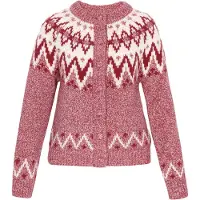 Dreimaster Casaco de malha vermelho escuro / offwhite
