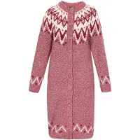 Dreimaster Sobretudo de malha 'Vintage' borgonha / vermelho vinho / offwhite