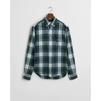 Gant para homem. 3250001 Camisa verde xadrez de corte regular (XL), Azul, Casual, Algodão, Manga comprida