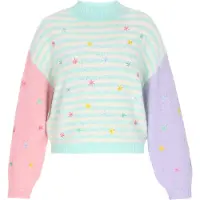 Mymo Pullover menta / roxo claro / rosa escurecido