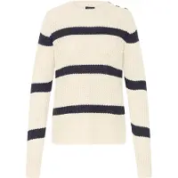 Oxmo Pullover 'KANNA' azul escuro / branco pérola