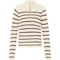 Oxmo Pullover ' KANNA ' ecru / castanho