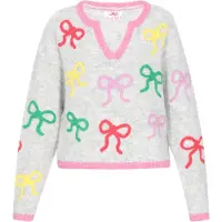 Mymo Pullover cinzento claro / verde / cor-de-rosa / vermelho