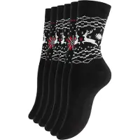 Yenita Meias vermelho vivo / preto / branco