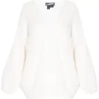 Dreimaster Casaco de malha oversized branco