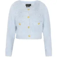 Faina Casaco de malha 'Fashion Look' azul claro / ouro / transparente