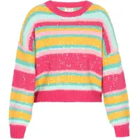 IZIA Pullover amarelo / verde / menta / rosa