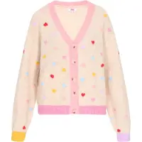 Mymo Casaco de malha bege / azul / amarelo / cor-de-rosa / vermelho