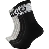 Stark Soul Meias de desporto acinzentado / preto / branco