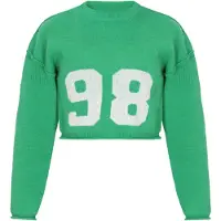 Mymo Pullover verde / branco